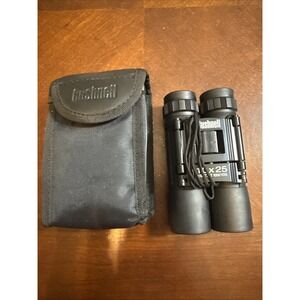 Bushnell Powerview 10x25mm Compact Folding Roof Binocular, Non-slip Rubber Armor